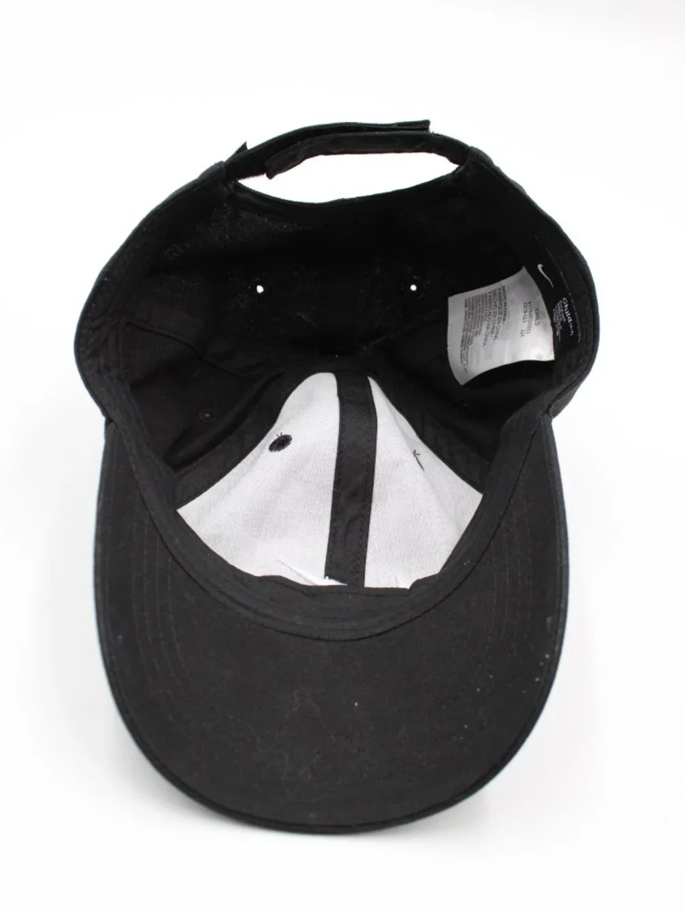 Nike Club Cap Kids Youth Swoosh Adjustable Hat Black White Size 4-7 Strapback
